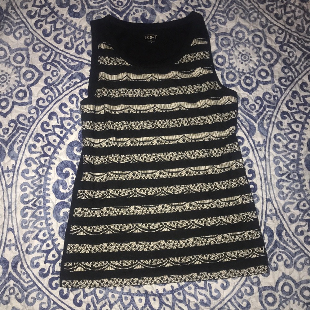 LOFT Black and White Top